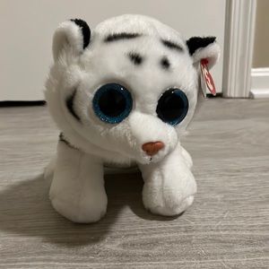 TY beanie boo, 6*8 inches, white tiger